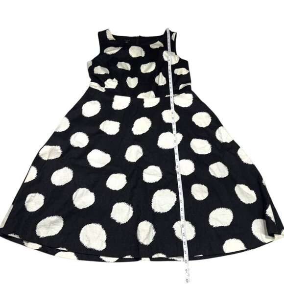Talbots Polka Dot Dress Black/Cream Size 12 - Picture 4 of 6